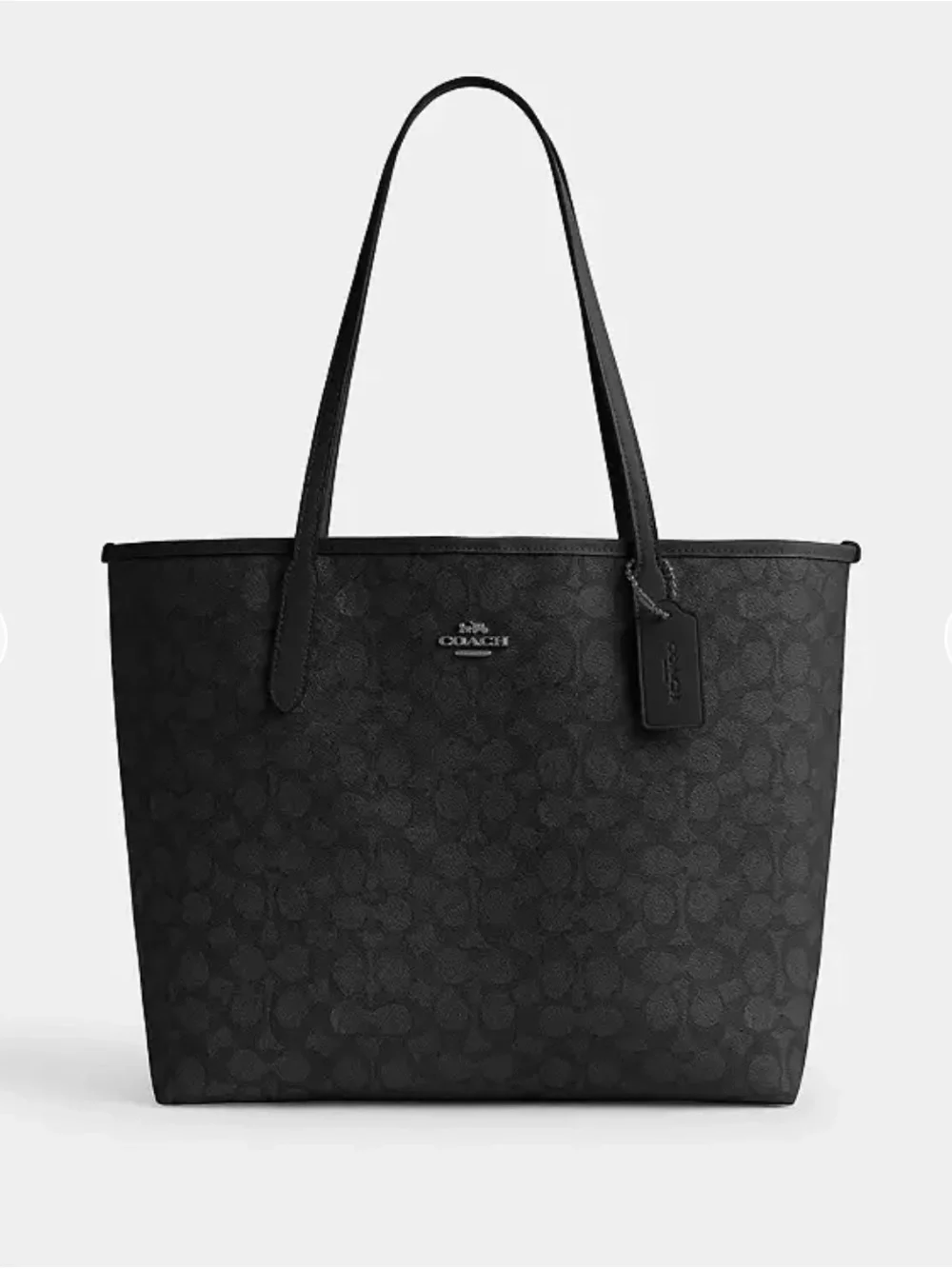 Coach Black Signature City Tote